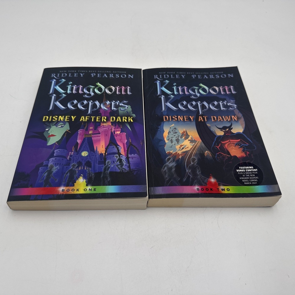 Kingdom Keepers Books 1 2 Ridley Pearson Disney After Dark Dawn Paperback Lot